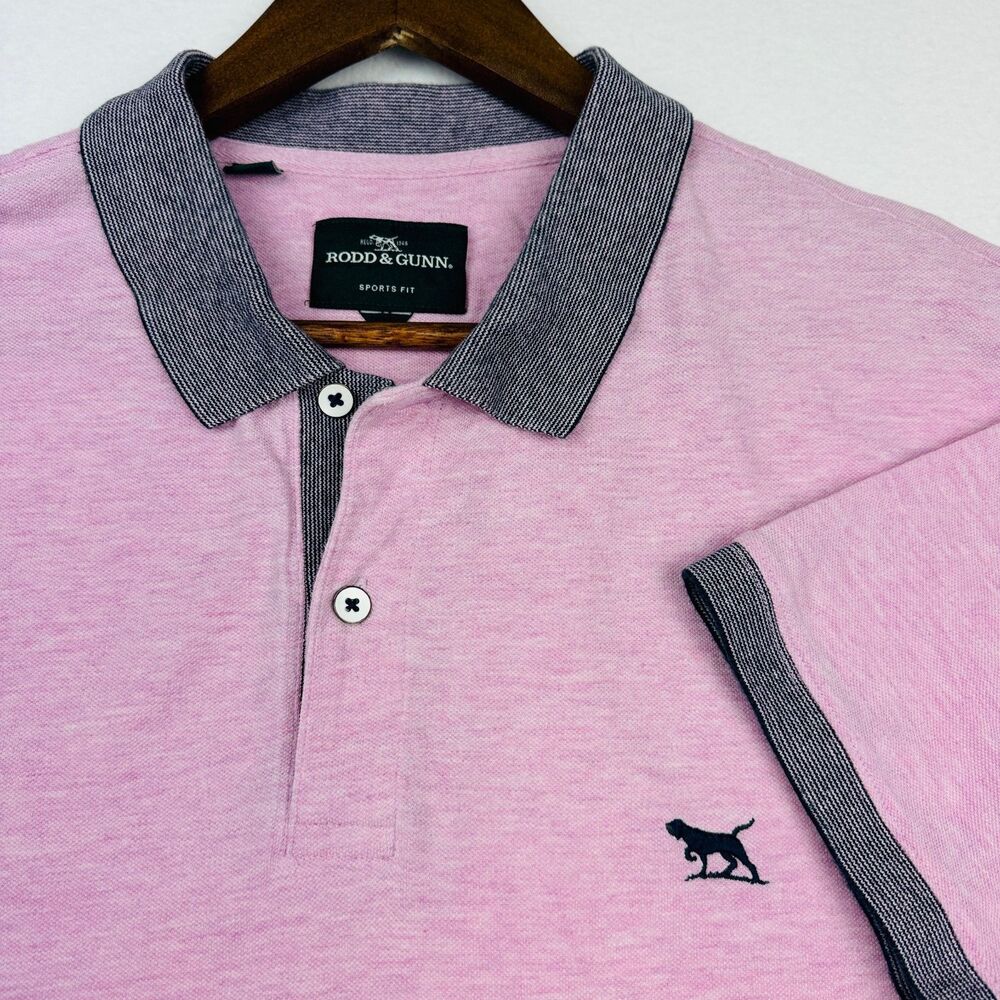 Rodd & Gunn Pink Sports Fit Polo Large
